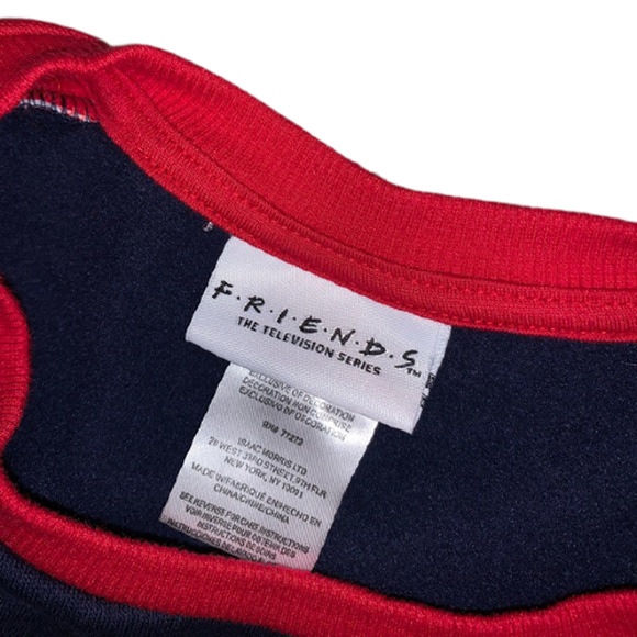 Friends Crewneck Pullover Sweatshirt Blue Red Medium - Picture 3 of 4
